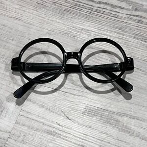 Plastic Harry Potter-like Round Black Glasses Frames